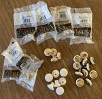 Lot Of 30 Vintage Amerock Nos White Gold Almond Drawer Cabinet Round Knob Pull. Fixed Price $18.50.