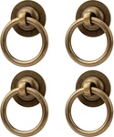 Rzdeal 4 Pack Solid Antique Brass Cabinet Pulls Ring Drawer. Fixed Price $28.88.