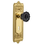 Nostalgic Warehouse 727479 Mortise 2.25 Egg And Dart Solid Brass - Black Knob. Fixed Price $169.95.