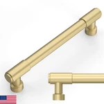 Amerdeco 10PK 5" (128MM) Brushed Gold Cabinet & Drawer Pulls Handles ZH0075. Fixed Price $74.37.