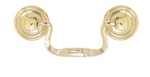 Furniture Chippendale Drawer Bail Knocker Pull 3-1/4" C-c Handle Polished Brass. Fixed Price $11.95.