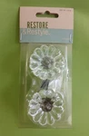 New! 2PC Clear Glass Flower Daisy Drawer Knobs Pulls 1998 Restore & Restyle. Fixed Price $11.25.