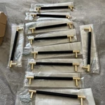 10PC Asidrama 5" Knurled Matte Black Gold Cabinet Hardware Pulls/handles. Fixed Price $21.00.