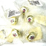 Allison 244FWP 1-1/4" White Cabinet Knobs W/ Flower Brass Tone Lot Of 5. Fixed Price $15.95.