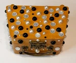 Small Wooden Jewelry Trinket Box Decorated Buttons And Beads Artsy Eclectic. Fixed Price $12.00.