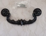 Drop Bail Dresser Handle Drawer Pulls Rustic Antique Black Set Of 6. Fixed Price $19.95.