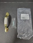 Allison Polished Brass White Insert Cabinet Door Handle Pull 245WPB Amerock. Fixed Price $5.99.