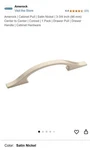Set Of Amerock Satin Cabinet Drawer Pull Handle BP29201G10 Conrad 3-3/4 96MM. Fixed Price $24.00.