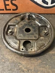 Harley Oem Panhead Shovelhead Bendix Rear Drum Brake Backing Plate 599H. Fixed Price $185.00.