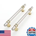 Leulan 10-PACK Brushed Nickel Drawer Pulls 4" Cabinet Handles Gold Knob. Fixed Price $81.51.