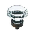 Cosmas 5268ORB-C Oil Rubbed Bronze Cabinet Hardware Knob With Clear Glass 1.... Fixed Price $131.85.