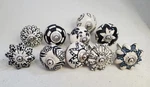 Artncraft Black White Ceramic Kitchen Cabinet Knob Drawer Handle Lot Of 10. Fixed Price $29.99.