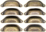8 Pcs Vintage Style Seashell Shaped Pulls - Cup Drawer Handles Wit. Fixed Price $18.99.