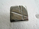 Du Verre Jeff Goodman Square Polished Aluminum Cabinet Door / Drawer Pull Knob. Fixed Price $10.00.