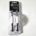 Liberty 2 Pk Chrome & White Ceramic Spoon Foot Pull For Drawer Cabinet. Fixed Price $9.00.