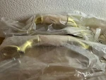 Lot (2) Vintage Amerock Brass/ceramic 5" Cabinet/drawer Pull/handle Hardware New. Fixed Price $9.98.