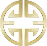 Bitray 2PCS Large Antique Gold Semi-circular Cabinet Pull Handles Auspicious. Fixed Price $19.99.