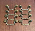 Vintage Brass Swan Neck Bail Pulls Set Of Marked CB-1844 Canada 3.5" C-c. Fixed Price $69.99.