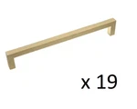 *lot Of 19* Gliderite 7-9/16 In. Cc Satin Gold Square Slim Cabinet Bar Pulls. Fixed Price $44.99.