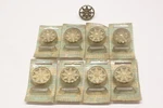 LOT/9 Vintage Merit Amerock 1511 Bronze Cabinet Door Drawer Floral Knob Pull E3. Fixed Price $38.95.