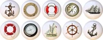 Set Of 10 Nautical Ship Anchor Ceramic Drawer Pulls Dresser Cabinet Knobs. Fixed Price $39.90.