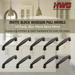 10 Pack Matte Black Pull Handle *windsor* Kitchen Cabinet Hardware Knob Modern. Fixed Price $48.87.