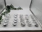 25 New Cosmas Drawer Hardware Polished Chrome Silver Cup Pulls 3" #4310CH. Fixed Price $75.00.