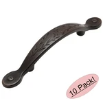 *10 Pack* Cosmas Cabinet Hardware Oil Rubbed Bronze Leaf Handle Pulls #465ORB. Fixed Price $22.75.