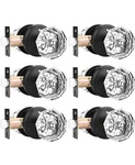 Orger 6 Pack Glass Door Knobs With Flat Black Rosette, Bath/bed. Fixed Price $88.80.