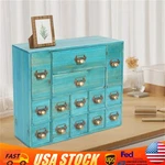 Vintage Apothecary Cabinet Dressers Label Holder Wooden 14 Drawers Organizer. Fixed Price $65.02.