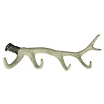 Zeckos 16 Inch Cast Iron Deer Antler Wall Mounted Hook Rack Western Cor. Fixed Price $39.95.