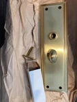 Baldwin Tremont Interior Back Plate Satin Brass Escutcheon Turn Knob 6796. Fixed Price $79.99.