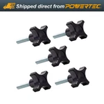 Powertec 4-POINT Stud Knob, 1/4"-20, 2" Long, 5 Pk, QNB3011. Fixed Price $9.99.