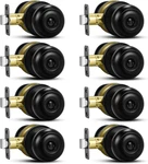 8-PACK Matte Black Interior Door Knobs Round Ball Privacy With Lock. Fixed Price $47.44.