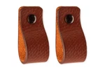Brute Strength Leather Drawer Pulls Cognac Pcs 4-15/16 X R. Fixed Price $22.46.
