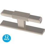 12-PACK Brainerd 3-5/32 (80MM) Fluted Bar Knobble Satin Nickel (P44992W). Fixed Price $27.99.