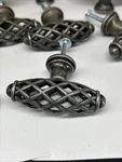 Lot 12 Knobs Cosmos Cabinet Birdcage Weathered Nickel Hardware #1749WN 2.25. Fixed Price $17.99.