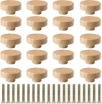 Litoexpe 20 Pieces Wood Knobs Flat Top Round Cabinet 1-1/2 Inch, Natural. Fixed Price $14.43.