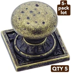 5-PACK Lot Amerock Ambrosia Weathered Brass 1/2" Round Cabinet Knob BP4484-R2. Fixed Price $50.81.
