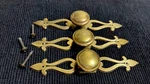 Lot Of 3 Vintage Kbc Keeler 6 Long 2 Piece Single Screw Drawer Pulls Brass. Fixed Price $20.00.