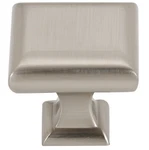 Alno A310-14 Manhattan 1-1/4" Square Cabinet Knob Handle Satin Nickel, *read*. Fixed Price $6.30.