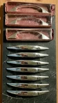 Rare Lot Of 10 Vintage National Lock Cab Pulls Drawer Handles 4.5 Inch + Screws. Fixed Price $42.00.
