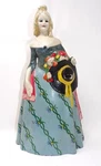 Antique Victorian Southern Belle Cast Iron Doorstop 11 1/2" -very Good Orig Pt. Fixed Price $150.00.