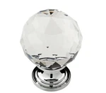 Delta Nora 1-3/16" (30MM) Chrome And Clear Faceted Glass Cabinet Knob (4-PACK). Fixed Price $19.99.