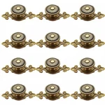 Golden Brass Antique Vintage Retro Drawer Cabinet Metal Knobs With Backplates.... Fixed Price $41.55.