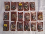 Lot Of 17 Vintage Amerock T881 Drawer Cabinet Ring Pulls Metal Gold Tone Nos. Fixed Price $39.00.