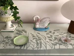 Midwest Importers Cast Iron White Swan Doorstop Bookend Nursery Pink Ribbon Blue. Fixed Price $25.99.