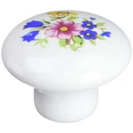 Amerock 14204WHT White Ceramic Floral Design 1/4" Cabinet Knob Pulls Allison. Fixed Price $6.54.