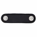 Vicenza Designs K1164 Cestino Leather Pull, 3-INCH, Black, Polished Nickel. Fixed Price $14.20.
