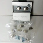New Threshold 10 Pack Oval Knob Set Satin Nickel Finish With Mounting Hardware. Fixed Price $12.94.